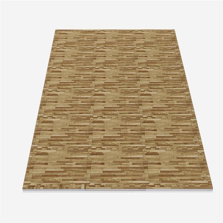 EVA apsauginis kilimėlis 18 dalių + kraštinės dalys 30 x 30 cm, medžio rašto
