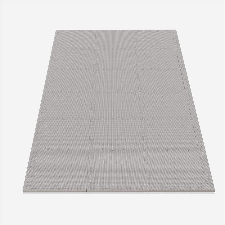 EVA apsauginis kilimėlis 18 dalių + kraštinės dalys 30 x 30 cm, pilkas