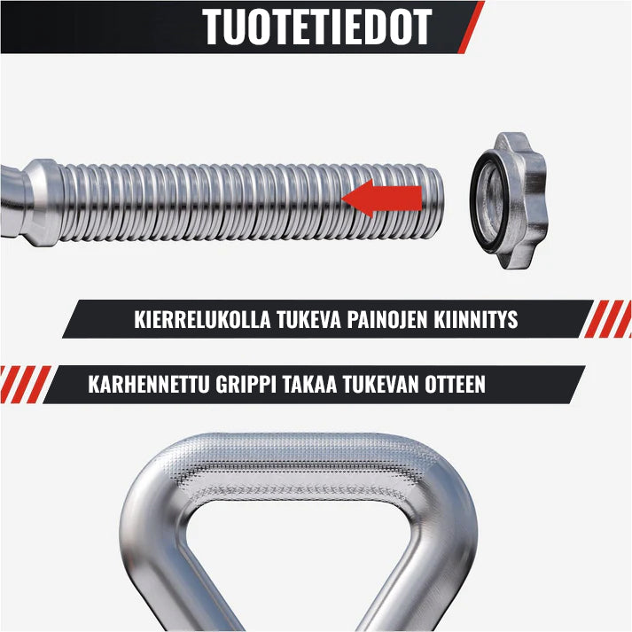 Reguliuojama giros rankena svorių diskams, max 50 kg
