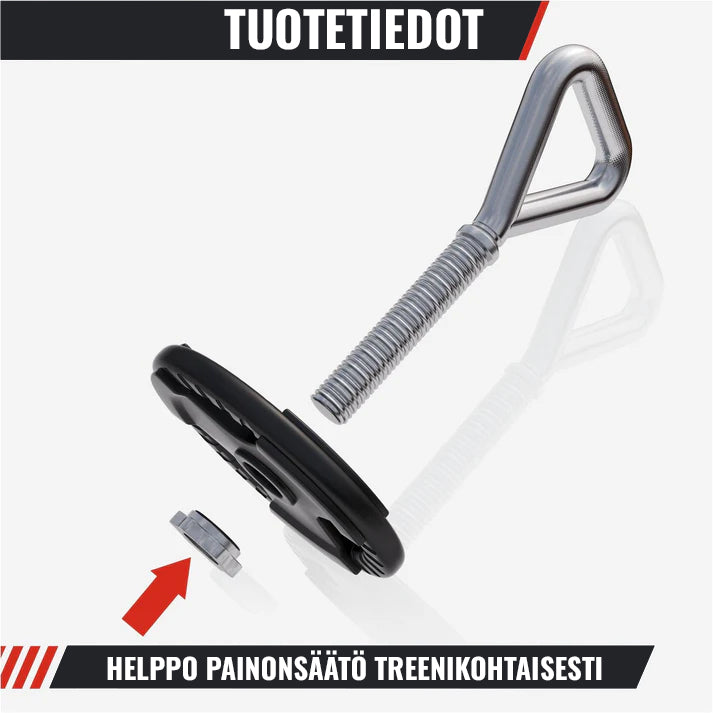 Reguliuojama giros rankena svorių diskams, max 50 kg