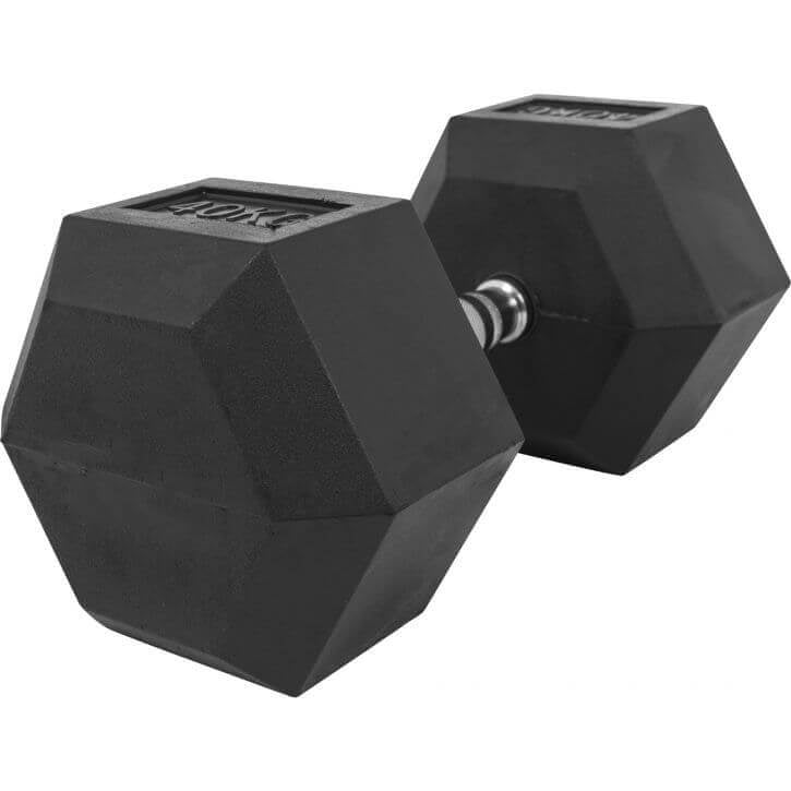 Hexagon hantelis 2,5-25kg, guma dengtas ketus (greitas pristatymas)