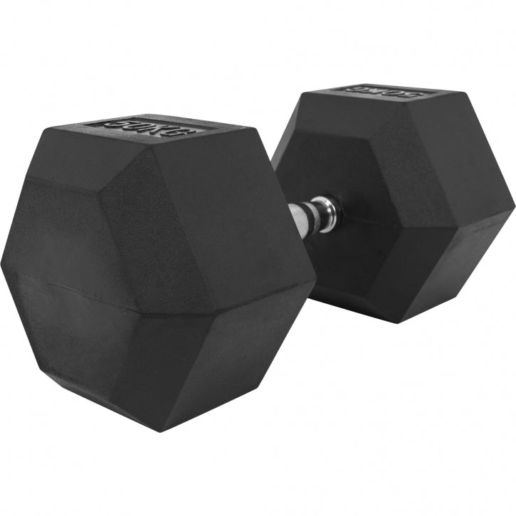 Hexagon hantelis 2,5-25kg, guma dengtas ketus (greitas pristatymas)