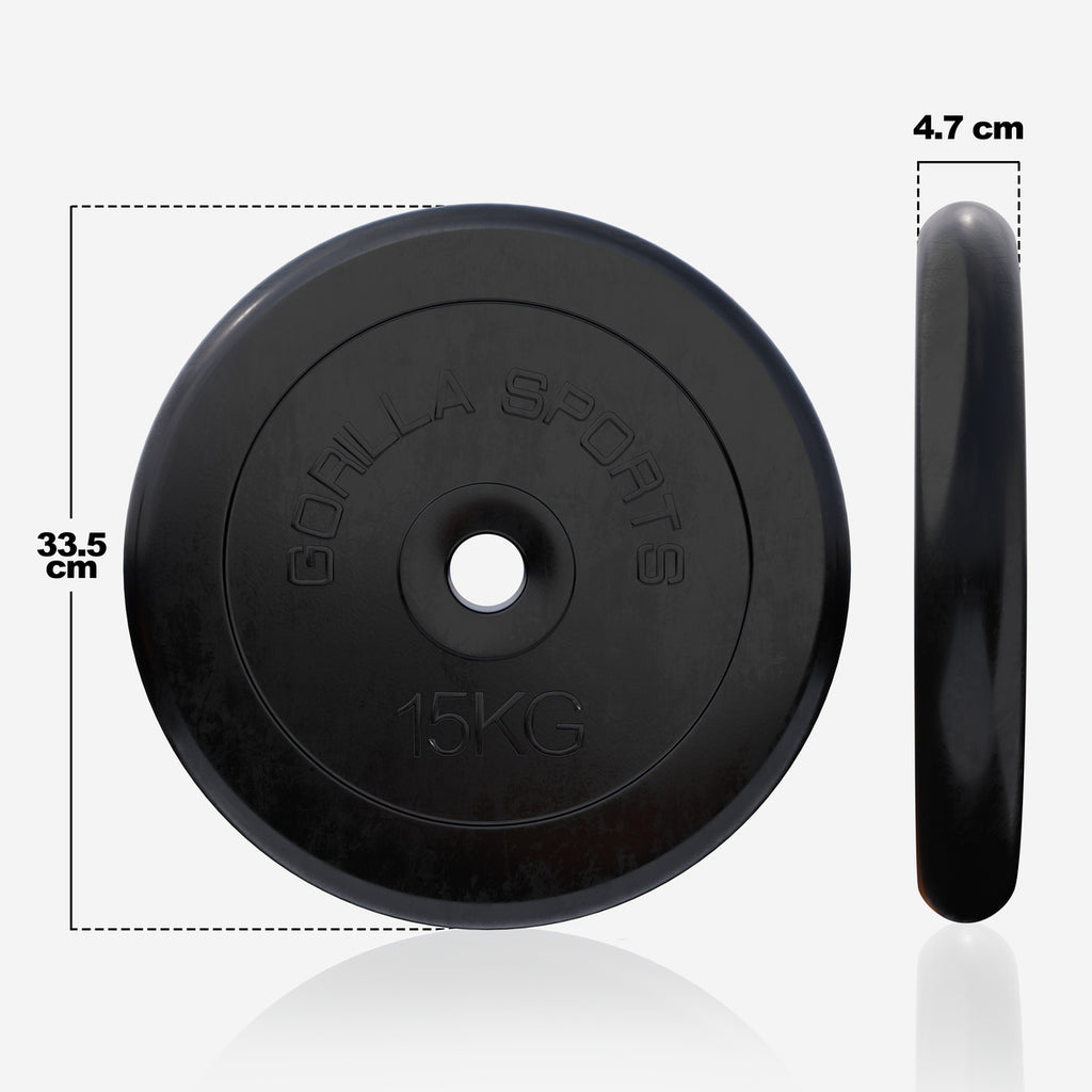 Guma dengtas svorio diskas 15 kg 30 mm