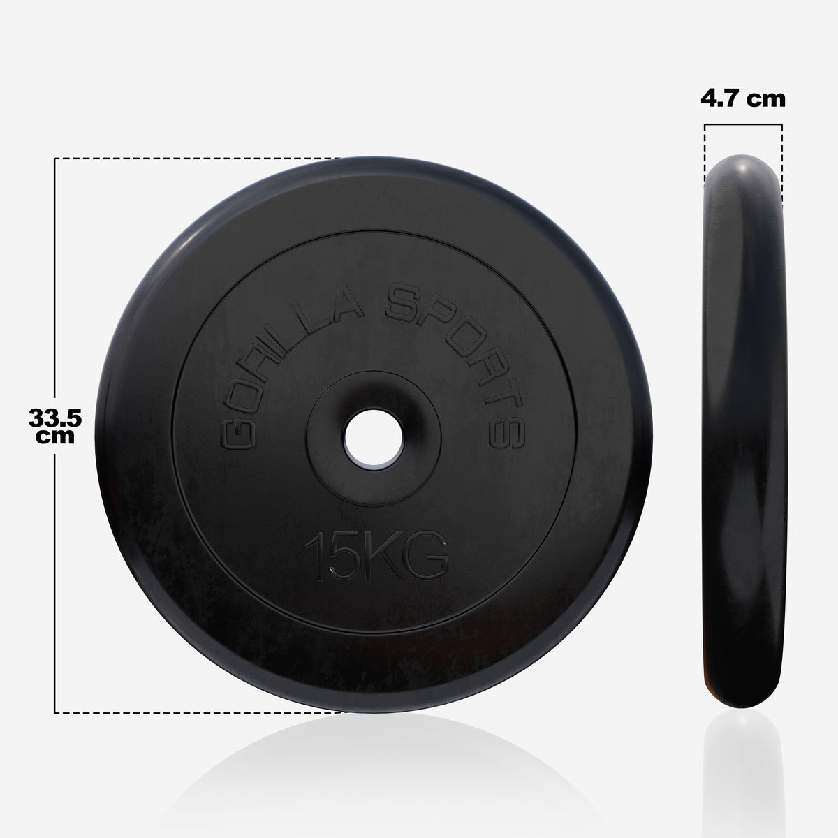 Guma dengtas svorio diskas 15 kg 30 mm
