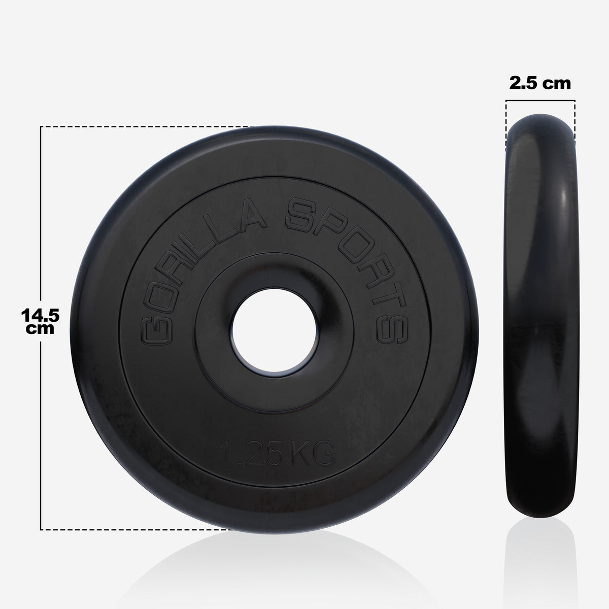 Guma dengtas svorio diskas 1,25 kg, 30 mm
