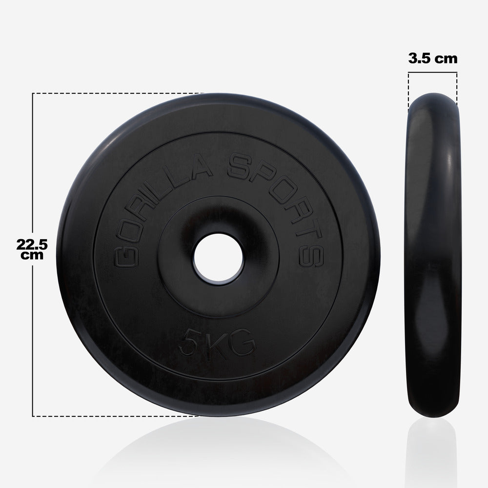 Guma dengtas svorio diskas 5 kg, 30 mm