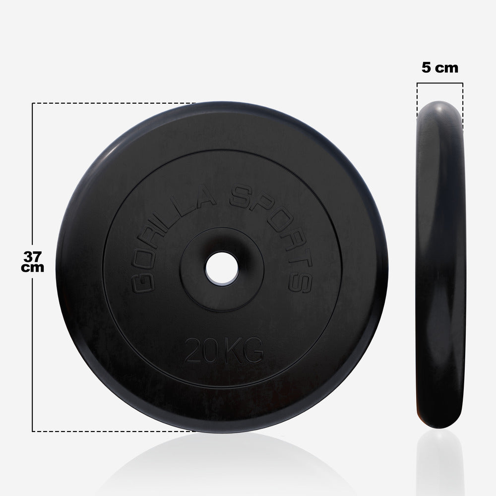 Guma dengtas svorio diskas 20 kg, 30 mm