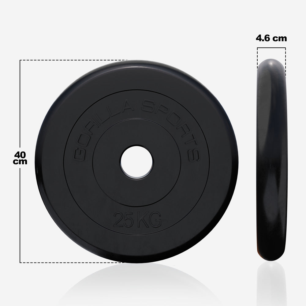 Guma dengtas svorio diskas 25 kg 30 mm