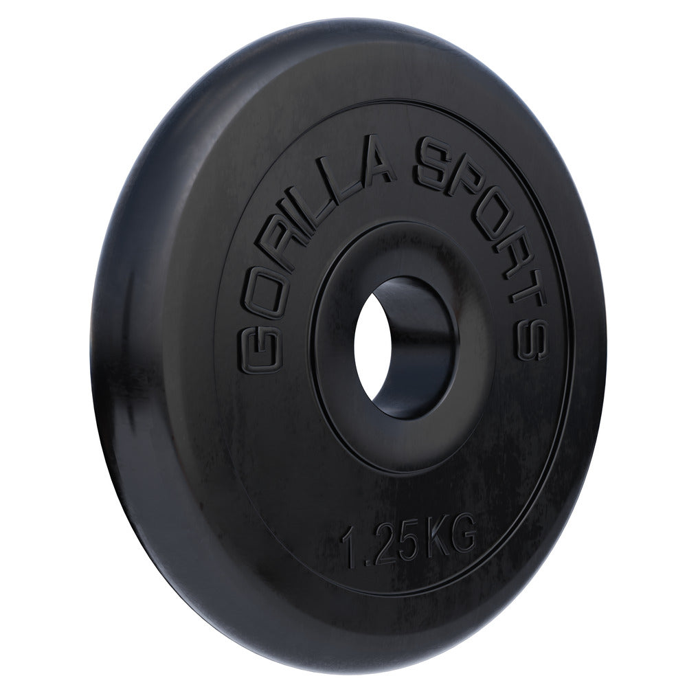 Guminiai svorių diskai 30 mm, 2 x 1,25 kg + 2 x 2,5 kg + 4 x 5 kg