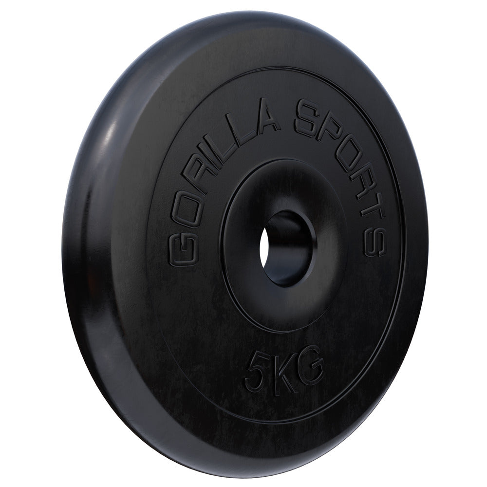 Guminiai svorių diskai 30 mm, 2 x 1,25 kg + 2 x 2,5 kg + 4 x 5 kg