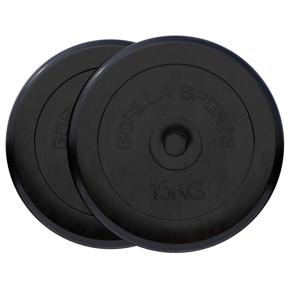 Guma dengti svorių diskai 2 x 15 kg 30 mm