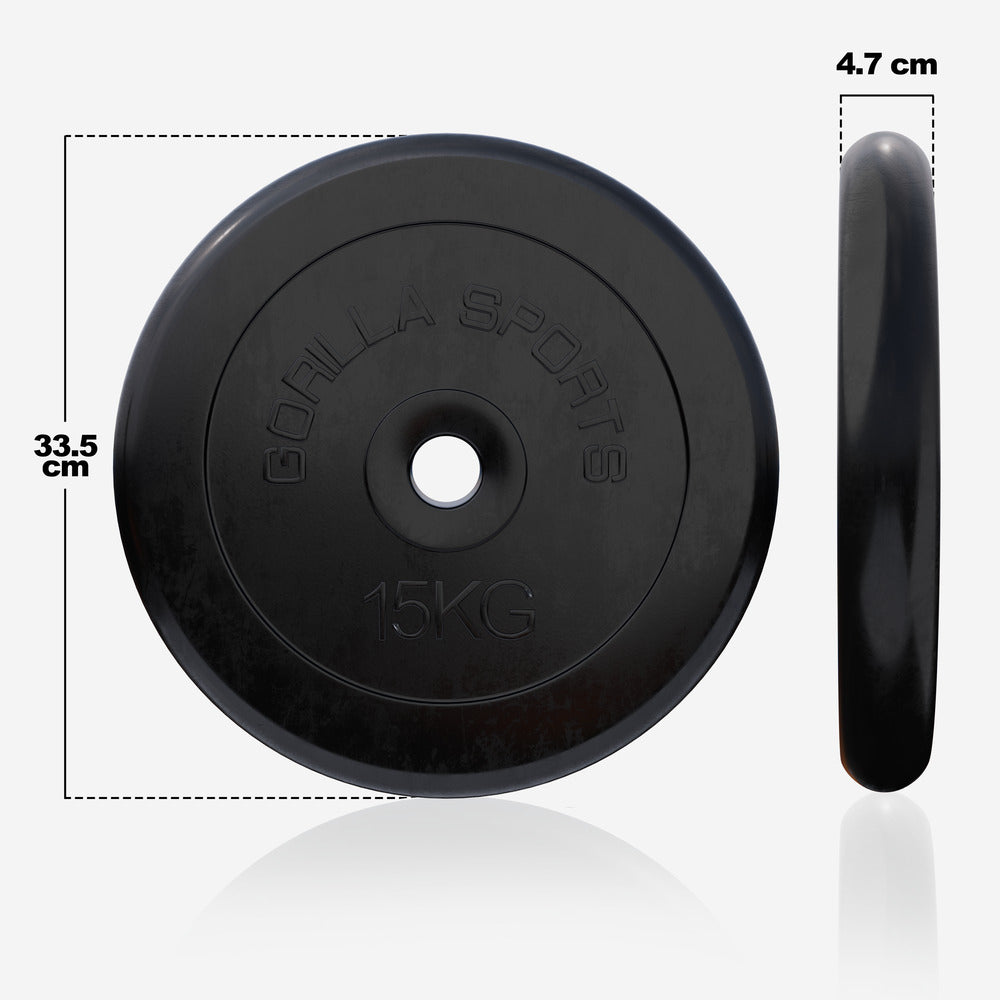 Guma dengti svorių diskai 2 x 15 kg 30 mm