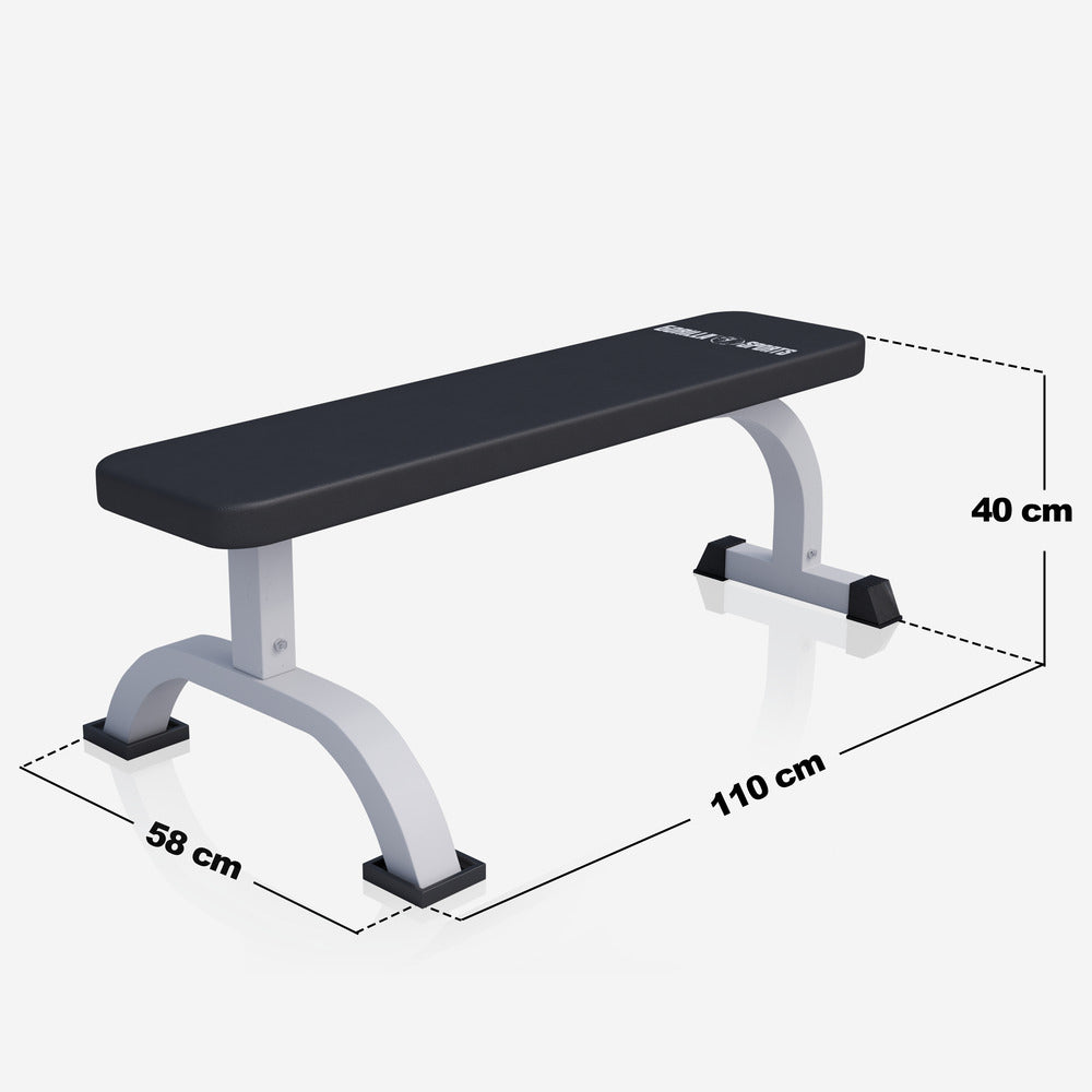 Horizontalus suoliukas max 250 kg, baltas