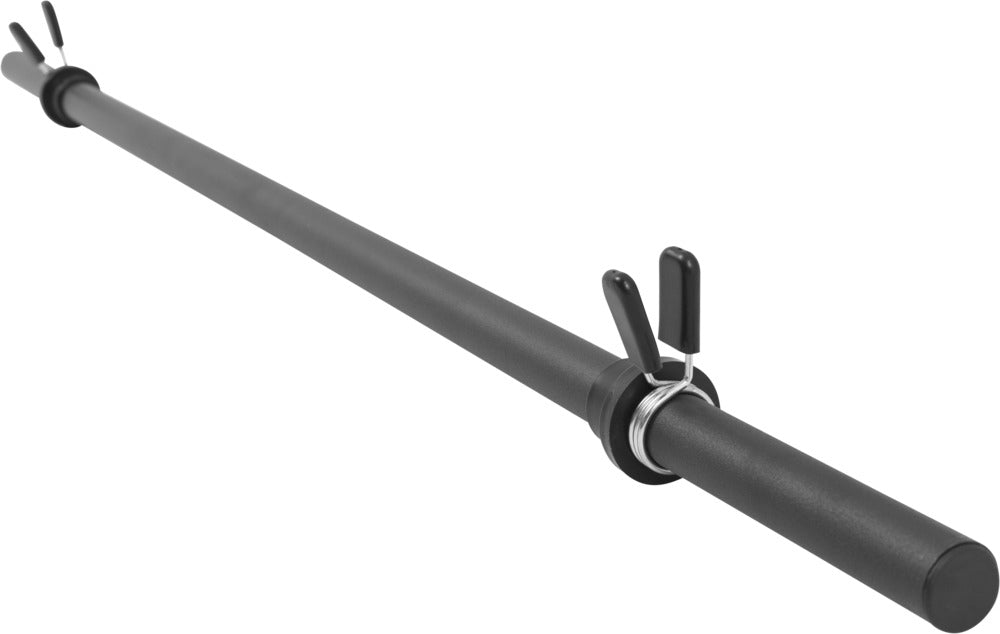 Aerobika / pump grifas 130 cm – su spyruokliniais užraktais, juodas