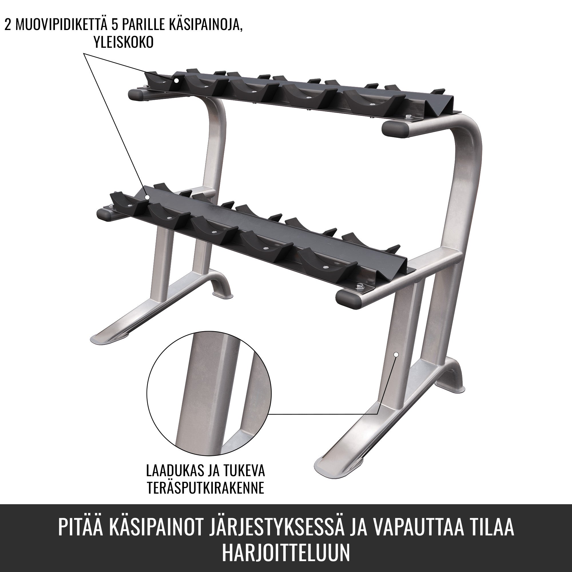 Pro serijos 2 lygių hantelių stovas