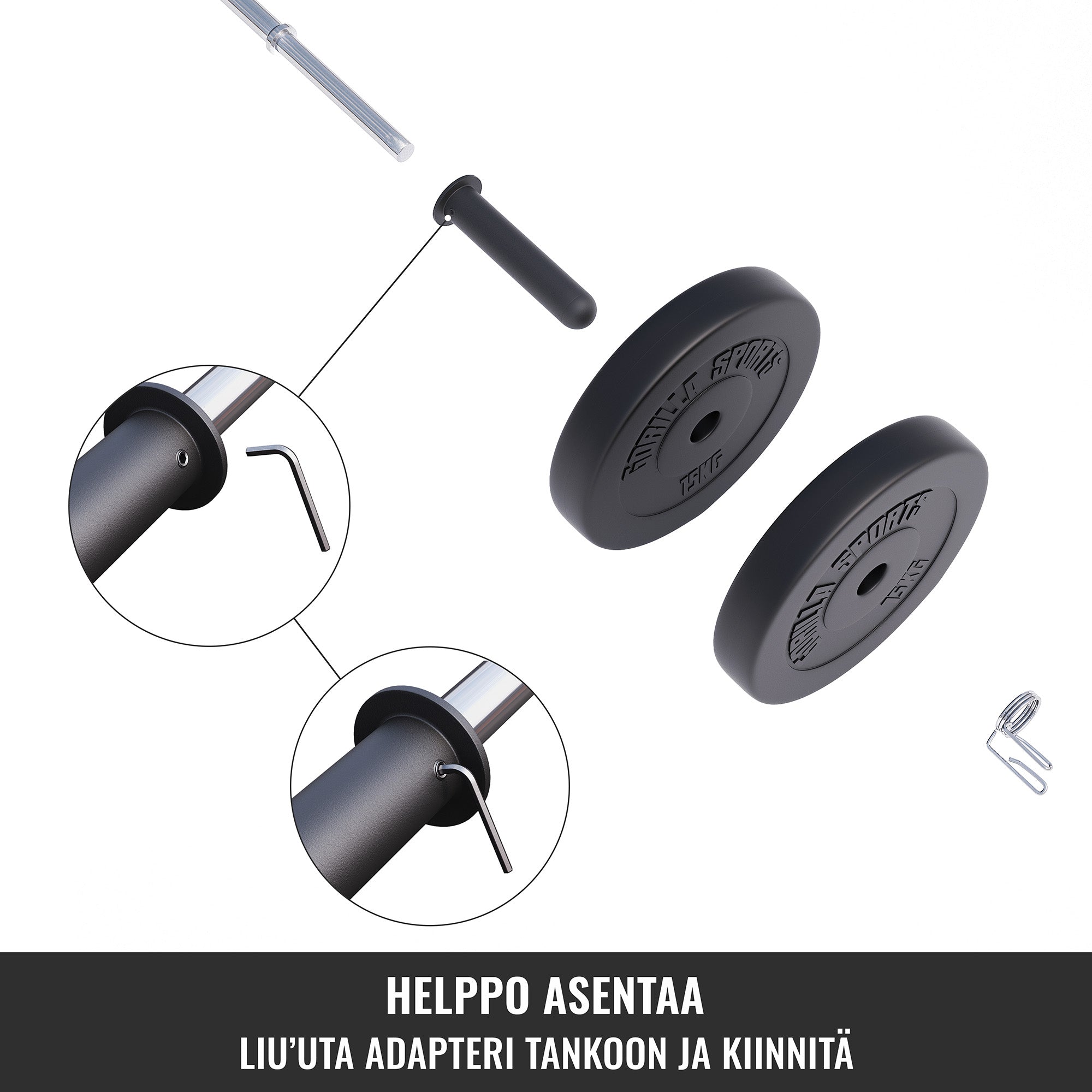 Štangos adapteriai 50 mm svoriams 2 vnt.