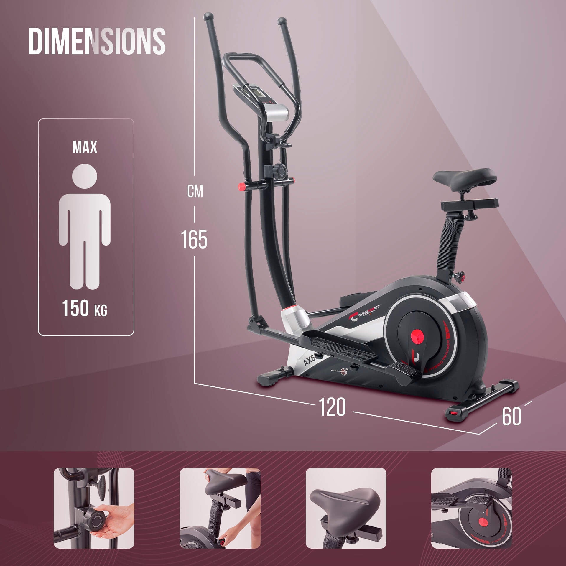 Christopeit Sport hibridinis treniruoklis AX 6500