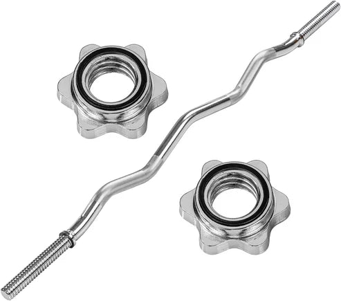 EZ bicepsų grifas / ez grifas 130 cm su užraktais, 30 mm