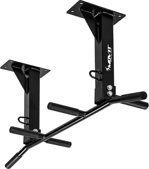 Lubinis prisitraukimų skersinis 350 kg, kelių paėmimų modelis – juodas/baltas