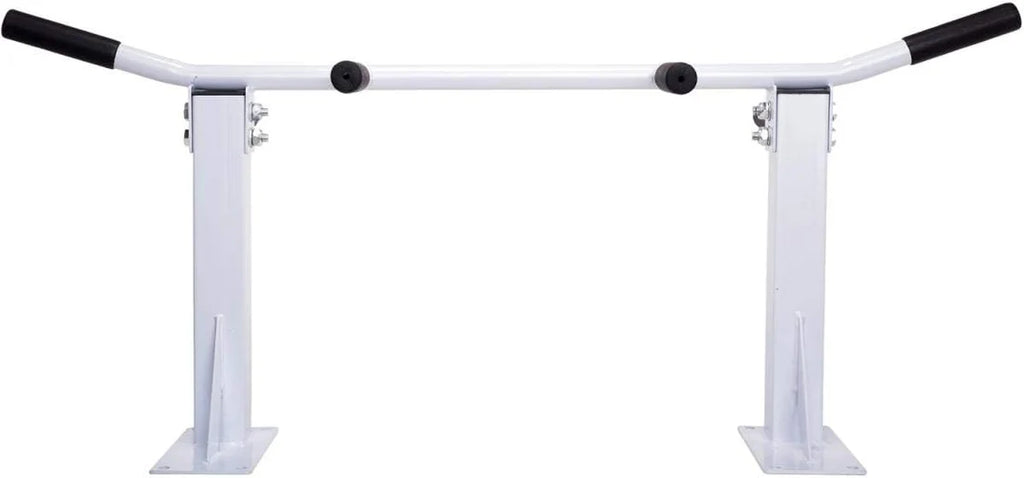 Lubinis prisitraukimų skersinis 350 kg, kelių paėmimų modelis – juodas/baltas