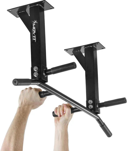 Lubinis prisitraukimų skersinis 350 kg, kelių paėmimų modelis – juodas/baltas