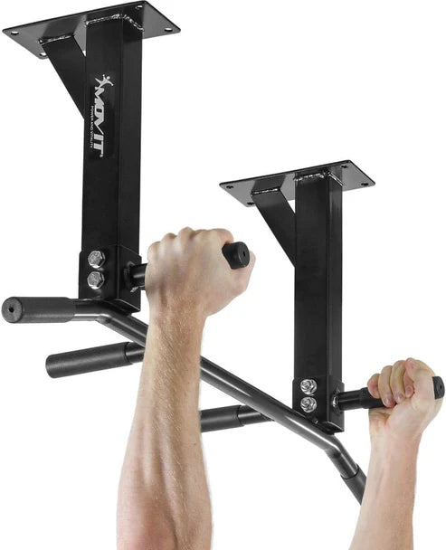 Lubinis prisitraukimų skersinis 350 kg, kelių paėmimų modelis – juodas/baltas