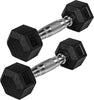 Hexagon hantelių pora 4–60 kg su gumine danga