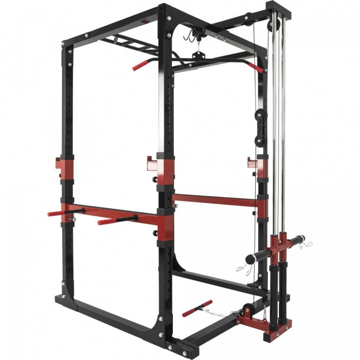 Power Rack pritūpimų narvas su apatine ir viršutine trauka