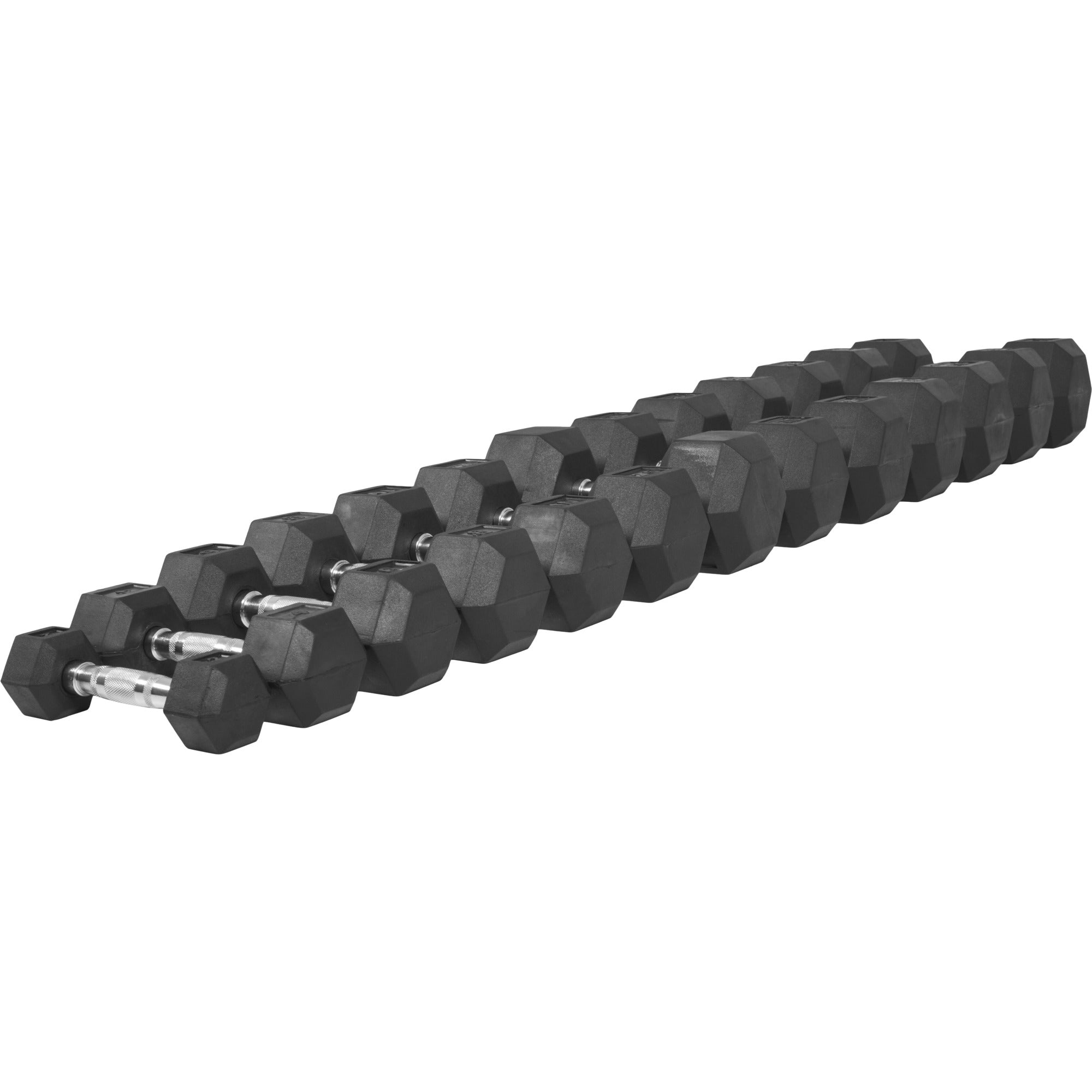 Hex hantelis 2-50 kg su gumine danga