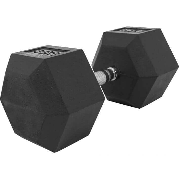 Hex hantelis 2-50 kg su gumine danga
