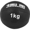 Wall Ball medicininis kamuolys 1–10 kg, juodas PU