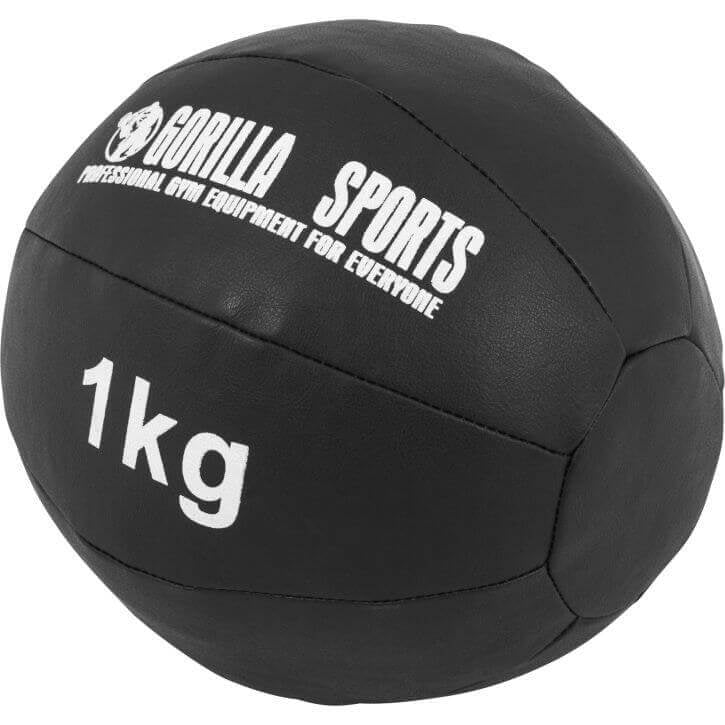 Wall Ball medicininis kamuolys 1–10 kg, juodas PU