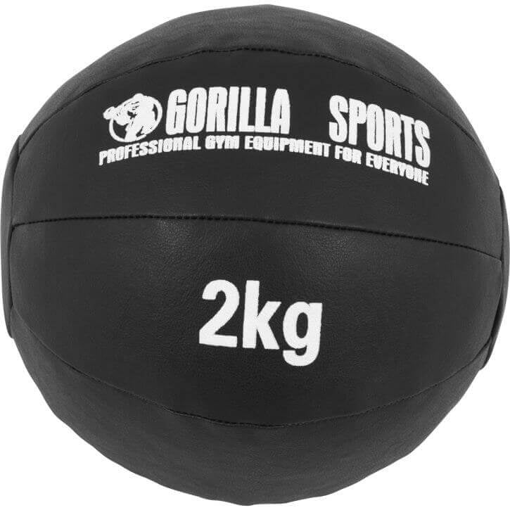 Wall Ball medicininis kamuolys 1–10 kg, juodas PU