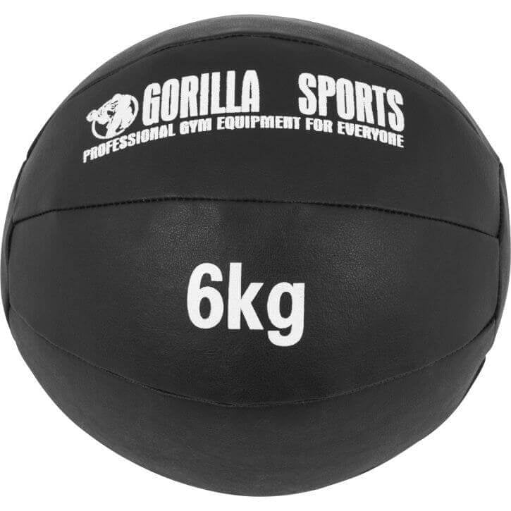 Wall Ball medicininis kamuolys 1–10 kg, juodas PU