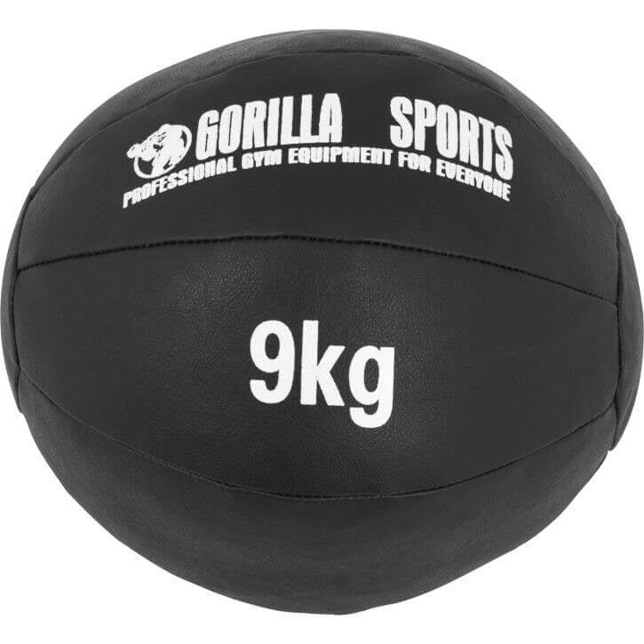 Wall Ball medicininis kamuolys 1–10 kg, juodas PU