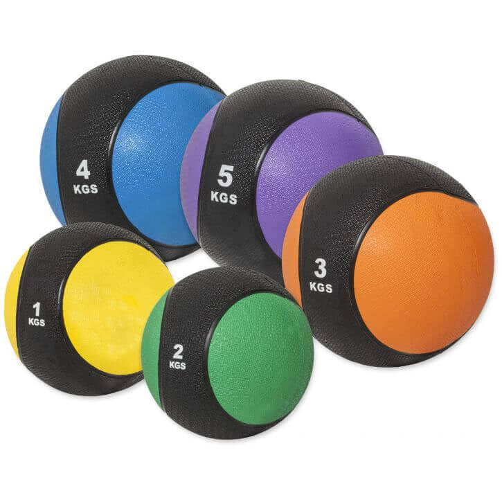 Gimnastikos kamuolių rinkinys 1–5 kg, iš viso 15 kg