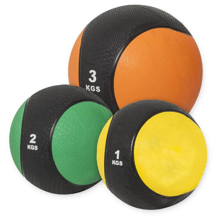 Gimnastikos kamuolių rinkinys 1–3 kg, iš viso 6 kg