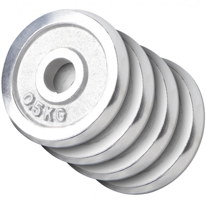 Chromuoti svorių diskai 4 x 0,5 kg, 30 mm