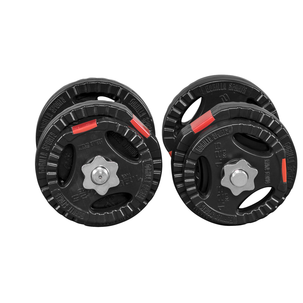 Tri Grip hantelių rinkinys 20 kg su srieginiais užraktais