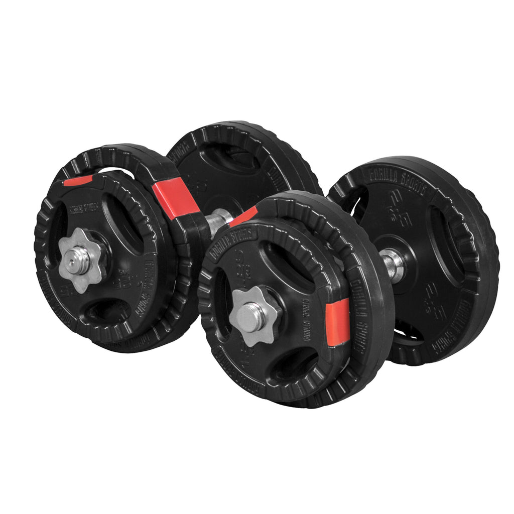 Tri Grip hantelių rinkinys 20 kg su srieginiais užraktais