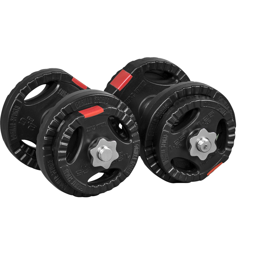 Tri Grip hantelių rinkinys 20 kg su srieginiais užraktais