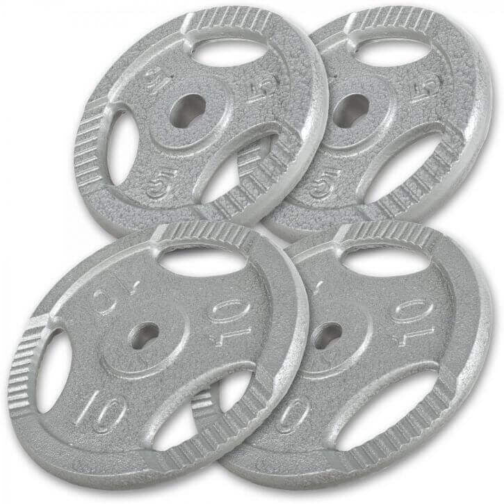 Svorių diskų rinkinys 30 mm, 2 x 5 kg + 2 x 10 kg