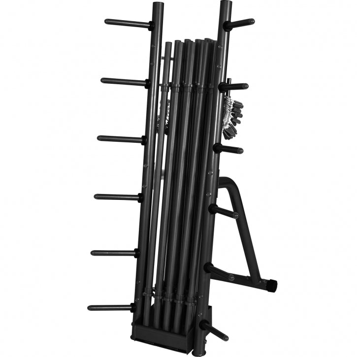 Svorių diskų ir grifų stovas 30 mm svorių diskams, 170cm aukščio