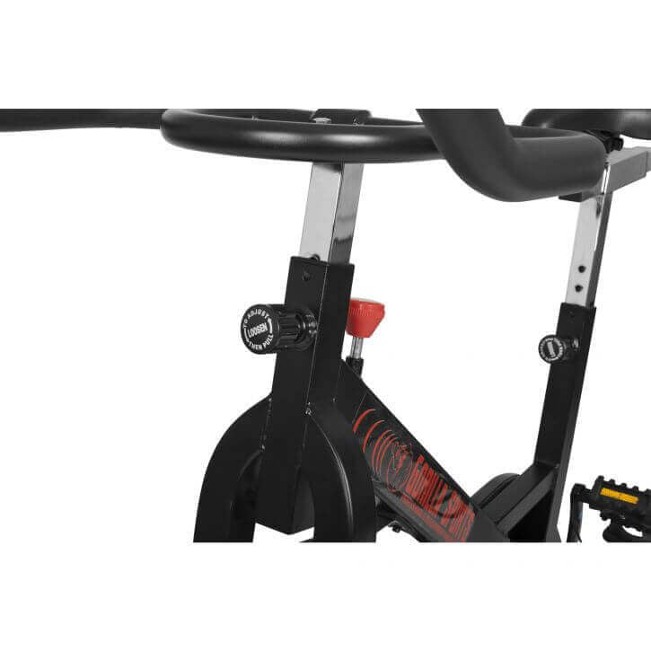 Reguliuojamas spinning dviratis su 13 kg smagračiu
