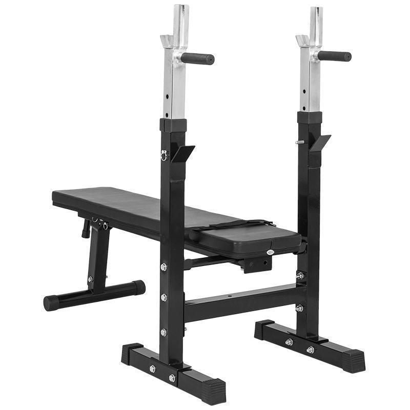 Reguliuojamas sunkumų kilnojimo suolas + 70 kg štangos rinkinys