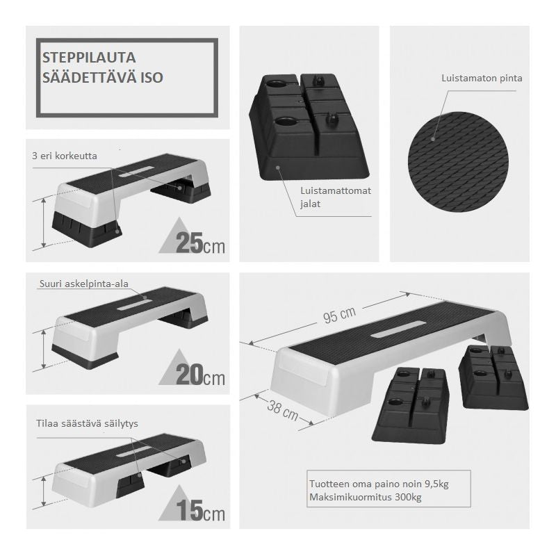 Reguliuojamo aukščio STEP platforma XL