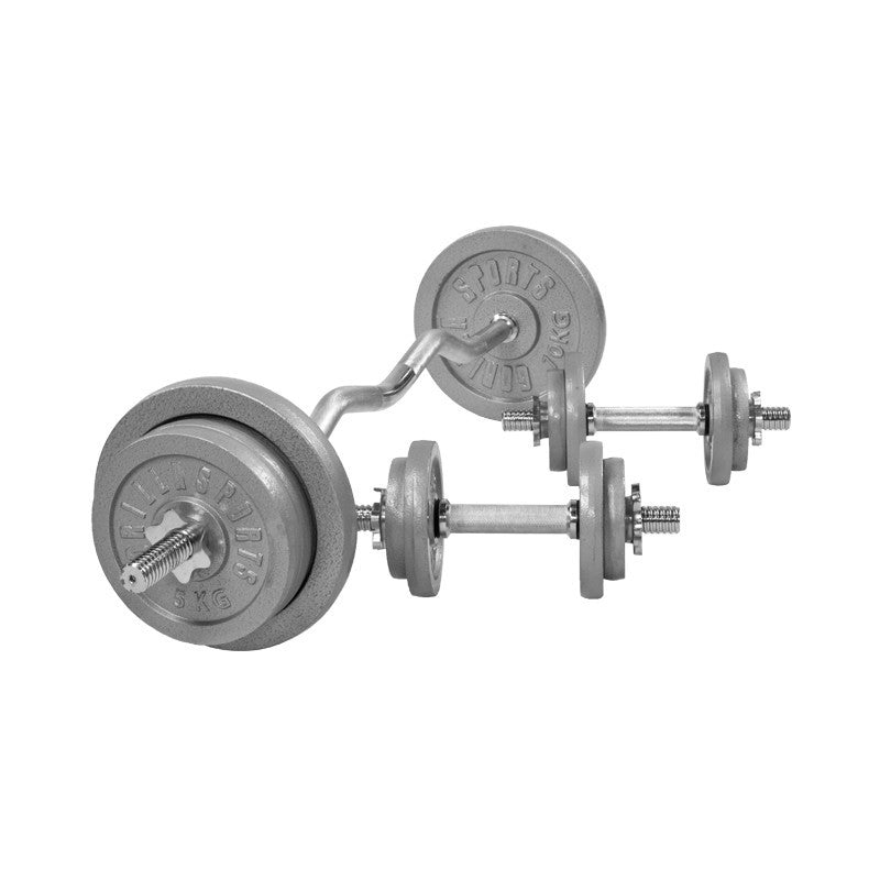 EZ štangos rinkinys 70 kg su ketaus diskais