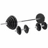 Guminis štangos rinkinys 100 kg su tiesiu grifu