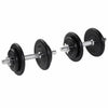 Guma dengtas hantelių rinkinys 20 kg