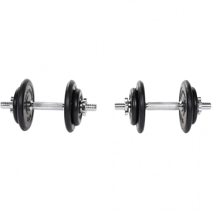 Guma dengtas hantelių rinkinys 20 kg